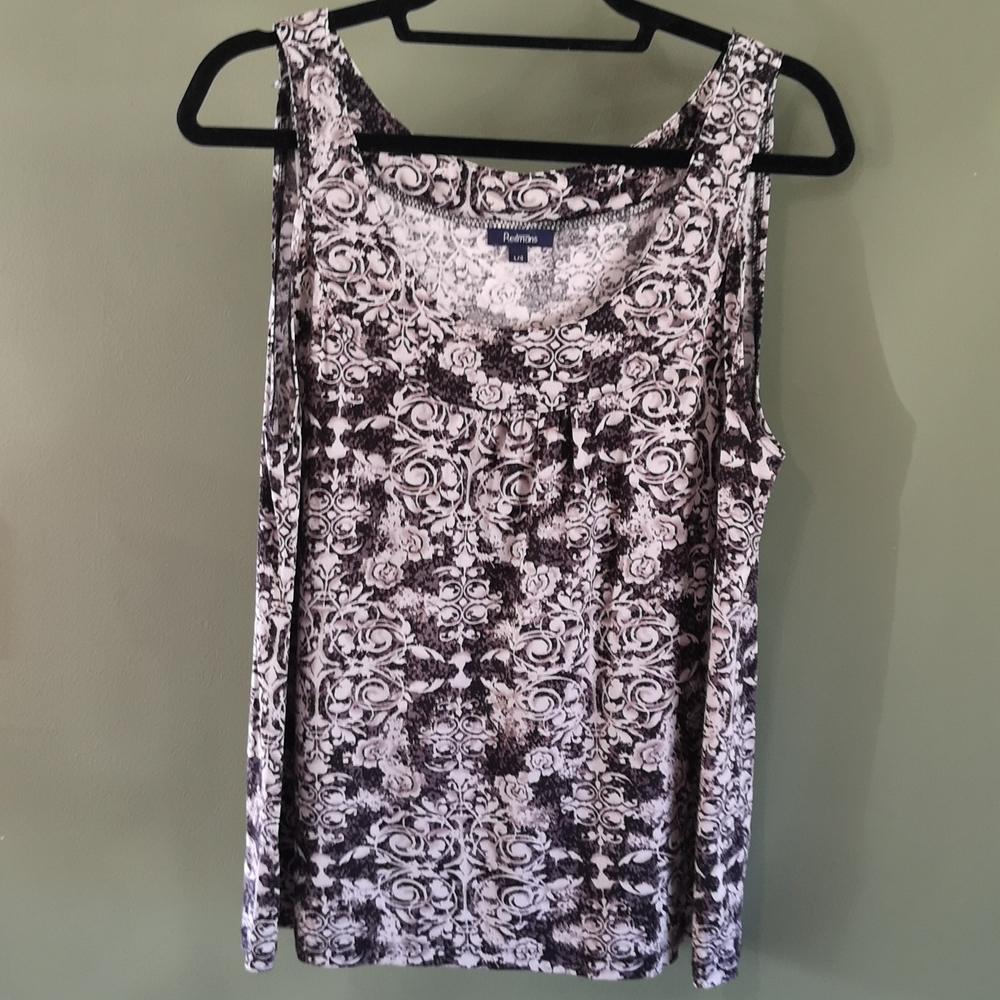Sleeveless Floral Wide Strap Top Size Large Rietmans fits like Medium